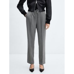 Mango Szövet nadrág Bruce 57038277 Szürke Regular Fit