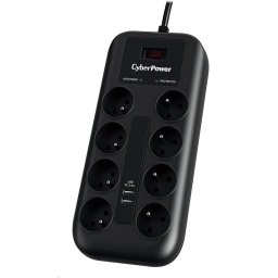 CyberPower Surge Buster™ 8 aljzat, 2xUSB, 1,8 m, új