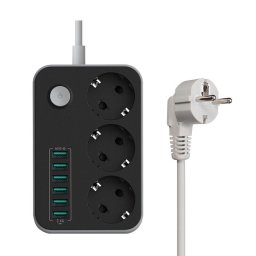 LDNIO 3-as hosszabbító kapcsolóval, 6 USB port