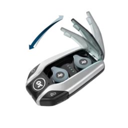 Vezeték nélküli TWS T911-M fülhallgató slusszkulcs formájú, nyitható - ezüst