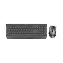 Egér- és billentyűzet készlet, vezeték nélküli, USB, csendes, TRUST "Tecla-2"