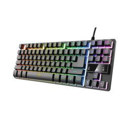 Billentyűzet, vezetékes, gaming, USB, HUN, TRUST "GXT833 Thado"