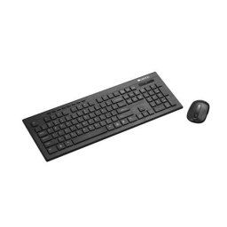 Egér- és billentyűzet készlet, vezeték nélküli, USB, HUN, CANYON "SET-W4", fekete