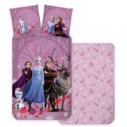 Disney Jégvarázs Elza és Anna ovis ágynemű rózsaszín