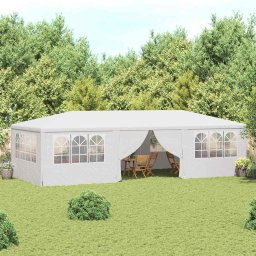 vidaXL fehér rendezvénysátor oldalfalakkal 4 x 9 m 90 g/m²