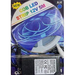 Kék színű Flexibilis COB LED szalag 12V 5 méter - LED szalag szett