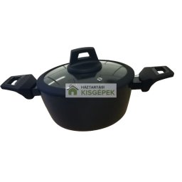 ZURRICHBERG ZB 2063 LÁBAS ÜVEG FEDŐVEL 20 CM FEKETE 3,3 LITER