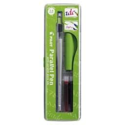 PILOT Töltőtoll, 0,5-3,8 mm, zöld kupak, PILOT "Parallel Pen"