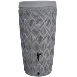 Esővízgyűjtő kaspó 240 liter platinum színű műanyag 3/4-es csappal Flow prémium 4760-040