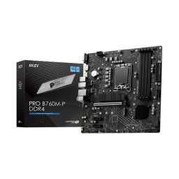 MSI MB Sc LGA1700 PRO B760M-P DDR4, Intel B760, 4xDDR4, 1xDP, 1xHDMI, 1xVGA, mATX, 1xHDMI, 1xHDMI, 1xVGA