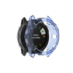 TPU HALF COVER Huzat Garmin Fenix 6X / 6X Pro kékhez