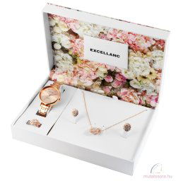 Excellanc női karóra szett - Rosegold