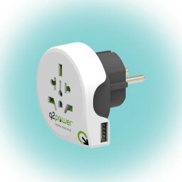 Utazóadapter "World to Europe USB" 1.100110-TH
