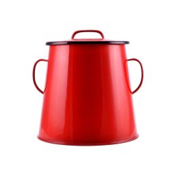 Piros zománc zsírosbödön 5 liter (2.O.)