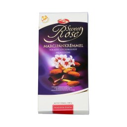 Sweet Rose marcipános krémmel töltött étcsokoládé fruktózzal 100g