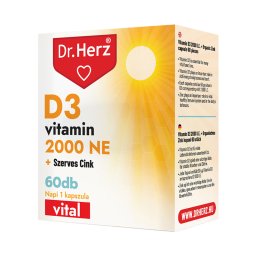 Dr. Herz D3-vitamin 2000 NE + szerves cink kapszula 60x