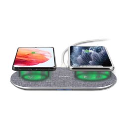 4smarts VoltBeam Twin Dual vezetéknélküli töltő USB Type-C 2*15W