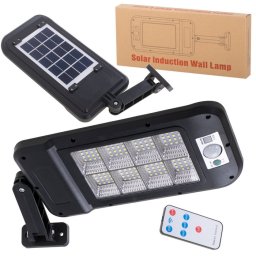 Napelemes utcai lámpa 128 LED, távirányítóval