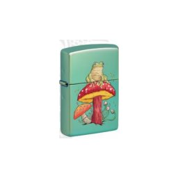 48973 Zippo öngyújtó magasfényű zöldes króm színben - Béka