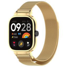 SZETT MILANESE Fém óratok + szíj Redmi Watch 4 arany
