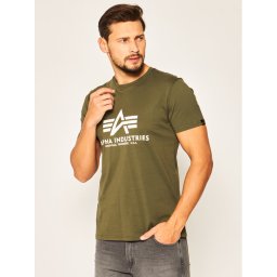 Alpha Industries Póló Basic 100501 Zöld Regular Fit