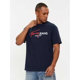 Tommy Jeans Póló Spray Pop Color DM0DM18572 Sötétkék Regular Fit