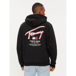 Tommy Jeans Pulóver 3D Street DM0DM18647 Fekete Regular Fit
