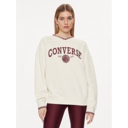 Converse Pulóver Retro 10026039-A03 Ekru Oversize