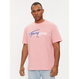 Tommy Jeans Póló Spray Pop Color DM0DM18572 Rózsaszín Regular Fit