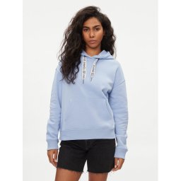 Tommy Jeans Pulóver Logo Drawcord DW0DW17794 Kék Boxy Fit