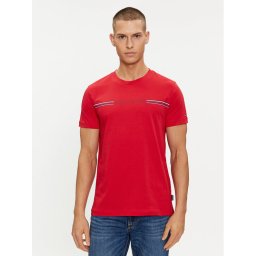 Tommy Hilfiger Póló Stripe Chest MW0MW34428 Piros Regular Fit
