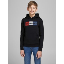 Jack&Jones Junior Pulóver Corp Logo 12152841 Fekete Regular Fit