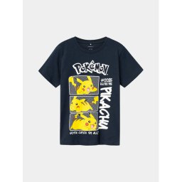 NAME IT Póló POKEMON 13230851 Sötétkék Regular Fit