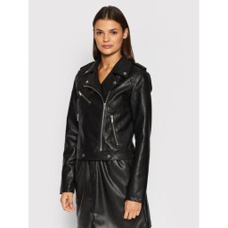 Noisy May Műbőr dzseki Rollo 27017175 Fekete Slim Fit