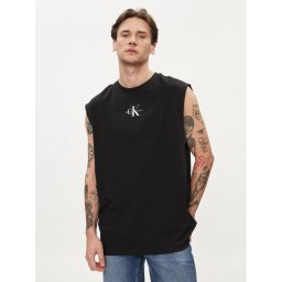 Calvin Klein Jeans Trikó Monologo J30J325211 Fekete Regular Fit