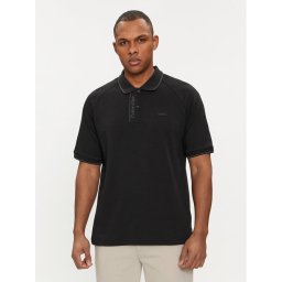 Calvin Klein Pólóing Logo Tape K10K112463 Fekete Regular Fit