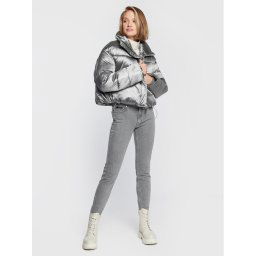 Calvin Klein Pehelykabát High Shine Metallic K20K204688 Ezüst Regular Fit