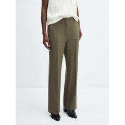 Mango Szövet nadrág Cindy 67021010 Khaki Regular Fit