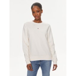 Tommy Jeans Pulóver Tonal Linear DW0DW17793 Fehér Regular Fit