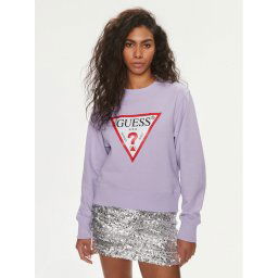 Guess Pulóver W2YQ16 KBA10 Lila Regular Fit