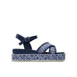 Tommy Hilfiger Szandál Logo Oll Over Platform Sandal T3A2-33256-0325 M Sötétkék