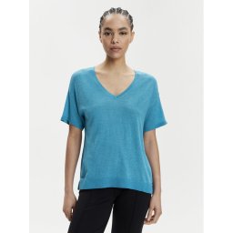 Vila Póló Abella 14089540 Kék Relaxed Fit