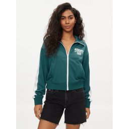 Tommy Jeans Pulóver Varsity DW0DW17783 Zöld Regular Fit
