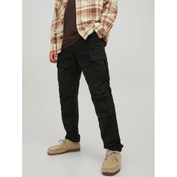 Jack&Jones Szövet nadrág Ace 12216664 Fekete Carrot Fit
