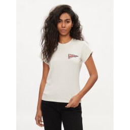 Wrangler Póló Shrunken Band 112350301 Ekru Slim Fit