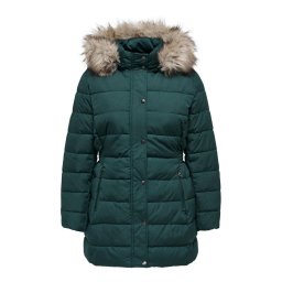 ONLY Carmakoma Pehelykabát 15305701 Zöld Regular Fit