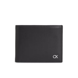 Calvin Klein Nagyméretű férfi pénztárca Metal Ck K50K511692 Fekete