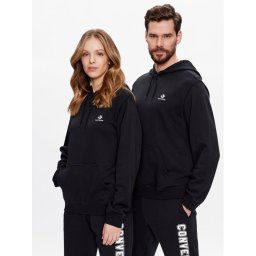 Converse Pulóver Unisex Go-To Embroidered Star Chevron 10023874-A01 Fekete Regular Fit