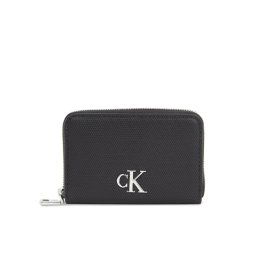 Calvin Klein Jeans Kis női pénztárca Minimal Monogram M Zip Around T K60K611970 Fekete