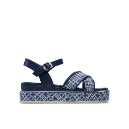 Tommy Hilfiger Szandál Logo Oll Over Platform Sandal T3A2-33256-0325 S Sötétkék